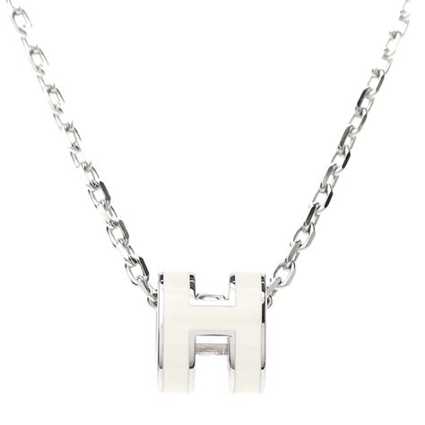 hermes necklace pop h mini|hermes pop h necklace white.